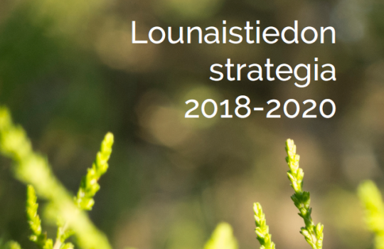 Lounaistiedon strategia 2018–2020